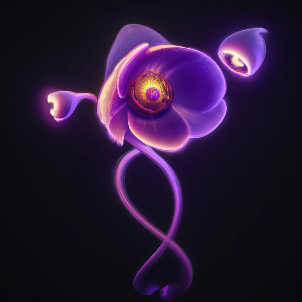 Prompt: Curvaceous Light beings | mystical dancing purple anemone as a light bending cute angel covered in streaks of halogen light in the style of Hieronymous Bosch, Bruce Pennington, Dali, Munch, Escher, Klarwein, Yamamoto, Hattori, Leyendecker, Mullins, Magritte, Giger | muted soft tones | dark background | ultra sharp focus | 3d octane render artstation trending 8k unreal engine | centered | Disney Pixar Dreamworks 