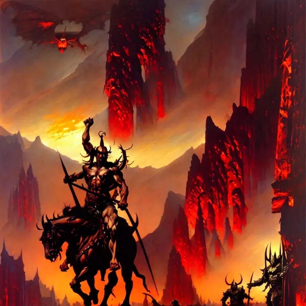 Vast armies of the evil and dark, fantasy art by Fra... | OpenArt