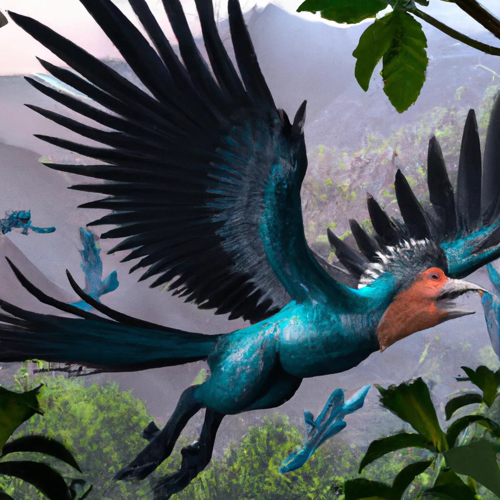 The giant Archaeopteryx Corvid Steller's Jay chimera...