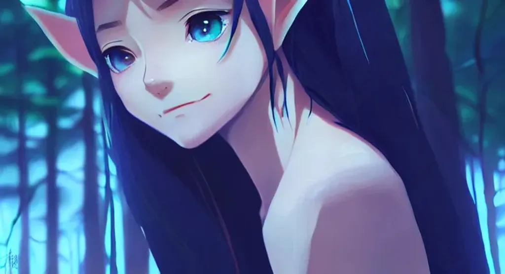 Prompt: small young beautiful female elf, long pointy ears, beautiful detailed face, small top, small nose, small mouth, Art by Makoto Shinkai, some freckles, in a forest backround, beautiful face, Concept art by Shaddy
Safadi
