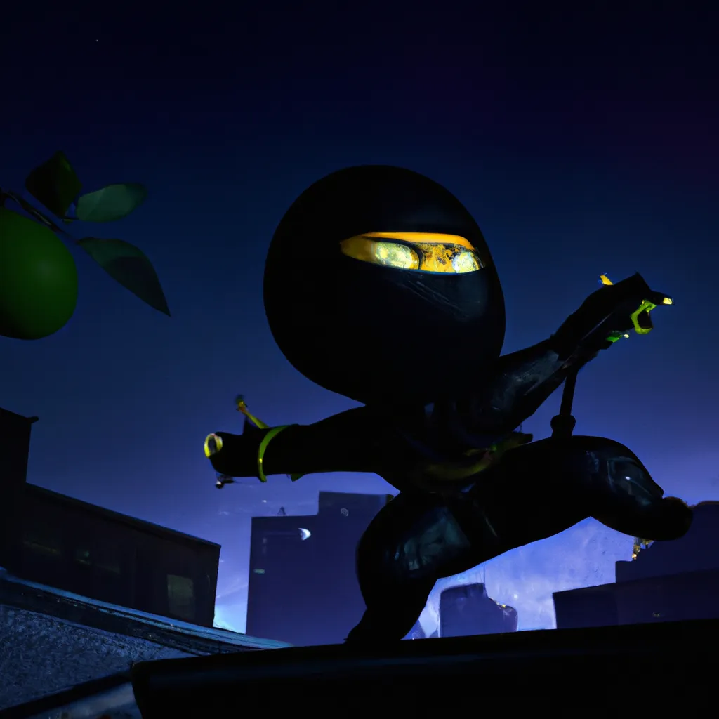 Prompt: A ninja lemon character on top of a building at night, Illustration, Drawing, Bokeh, Cinematic, 8K, Cinematic Lighting, Lumen Reflections, insanely detailed and intricate, hypermaximalist, elegant, ornate, hyper realistic, super detailed