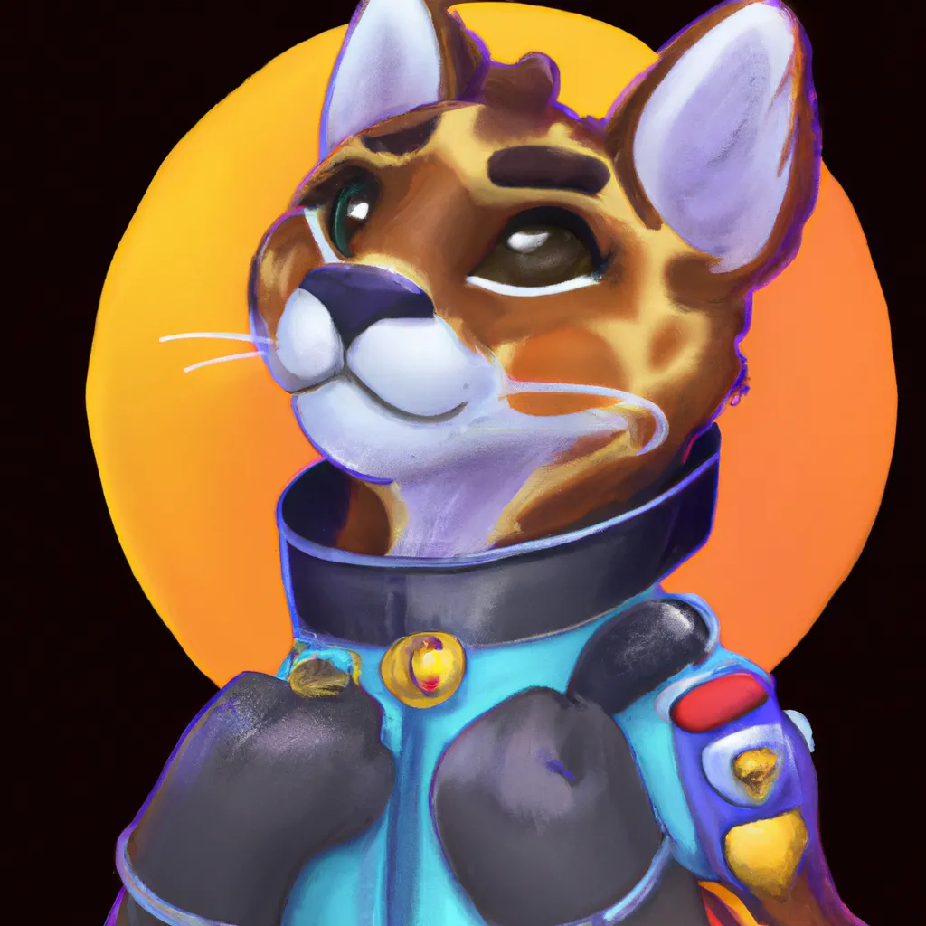 Prompt: Cat fursona space explorer anthro, furry digital art