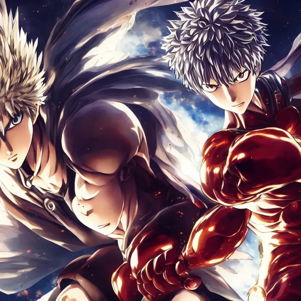 fantasy shonen anime of one punch man by Tomoyuki Ya