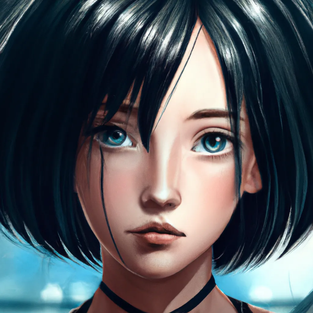 Prompt: Portrait, one face, of a gorgeous woman with short wavey black hair, sky blue eyes, dark complexion, slender, beautiful, accurately proportioned, full moon, weeping willow trees, artgerm, artstation, anime, cgi