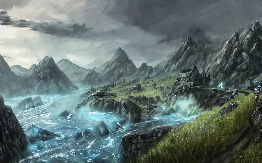 landscape, video games, elder scrolls, skyrim, white... | OpenArt