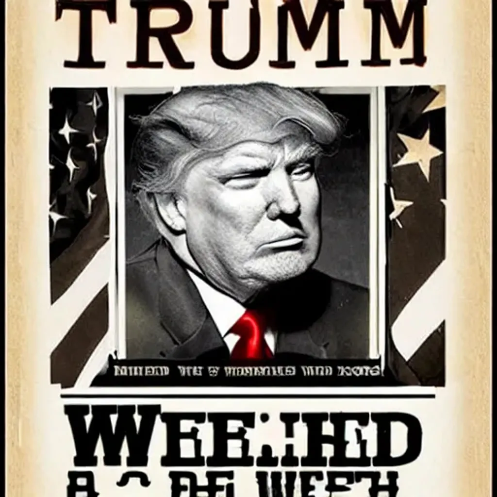 Prompt: western wanted poster of donald trump
