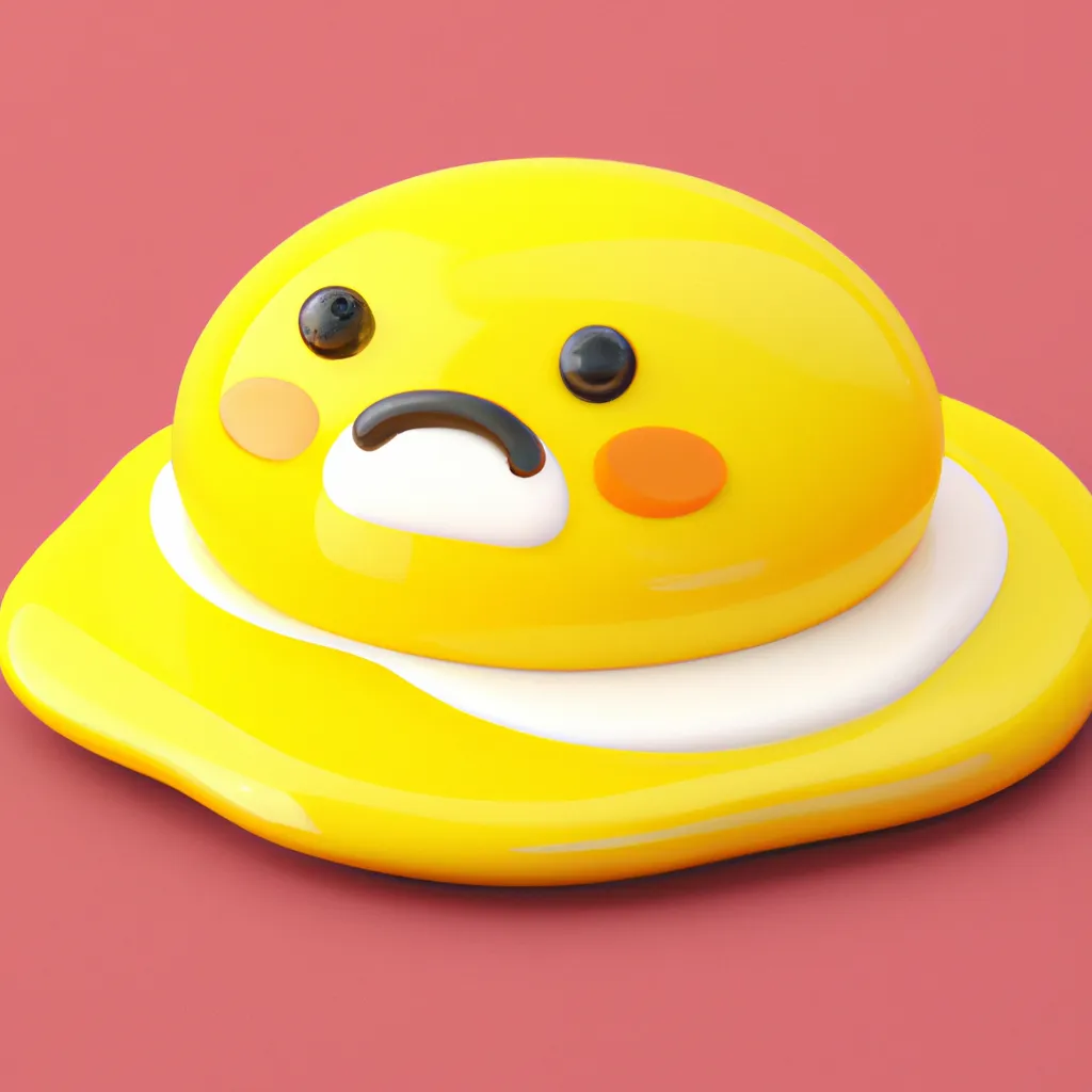 3D Render of Gudetama by sanrio | OpenArt