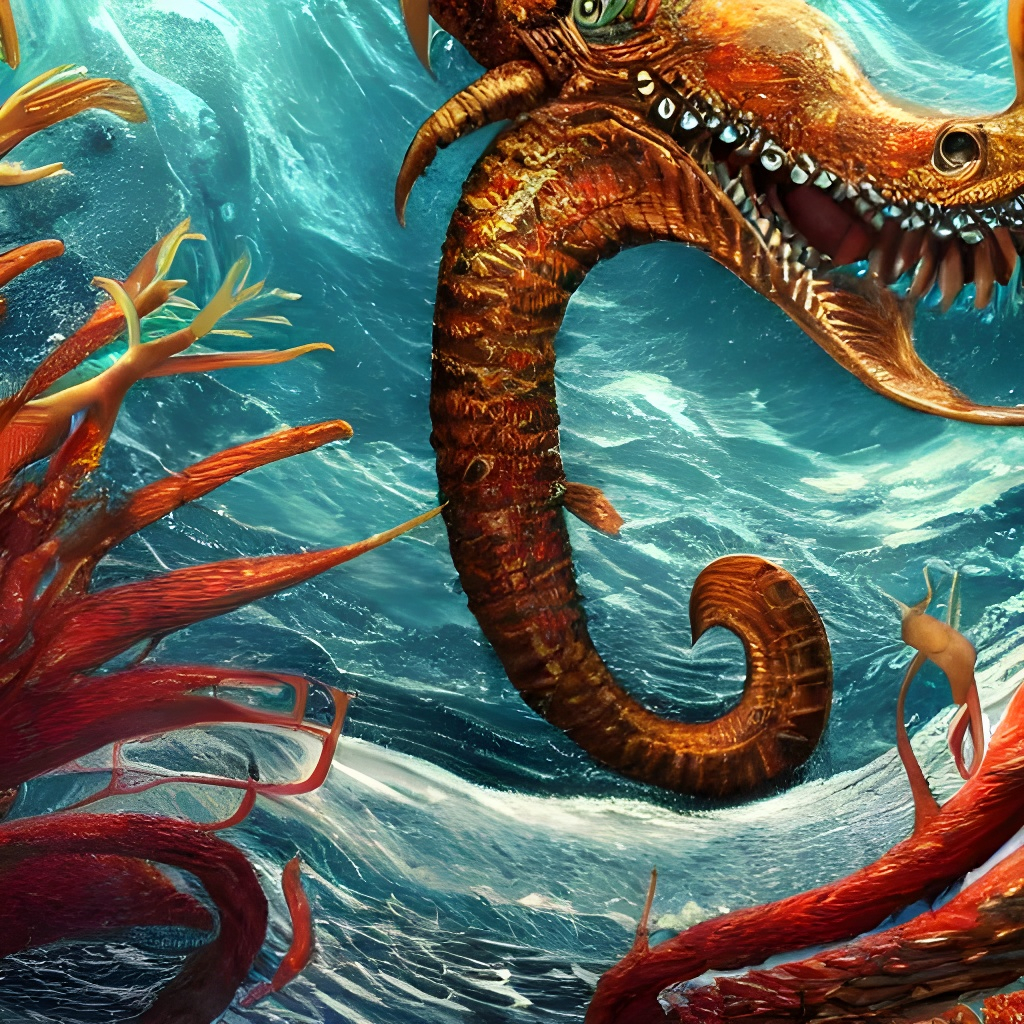 A beautiful hyper-detailed render of a sea monster,... | OpenArt