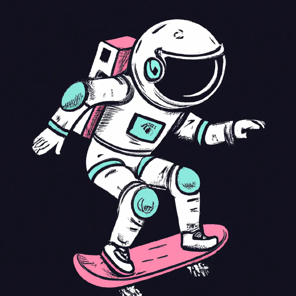 Prompt: astronaut riding a skateboard