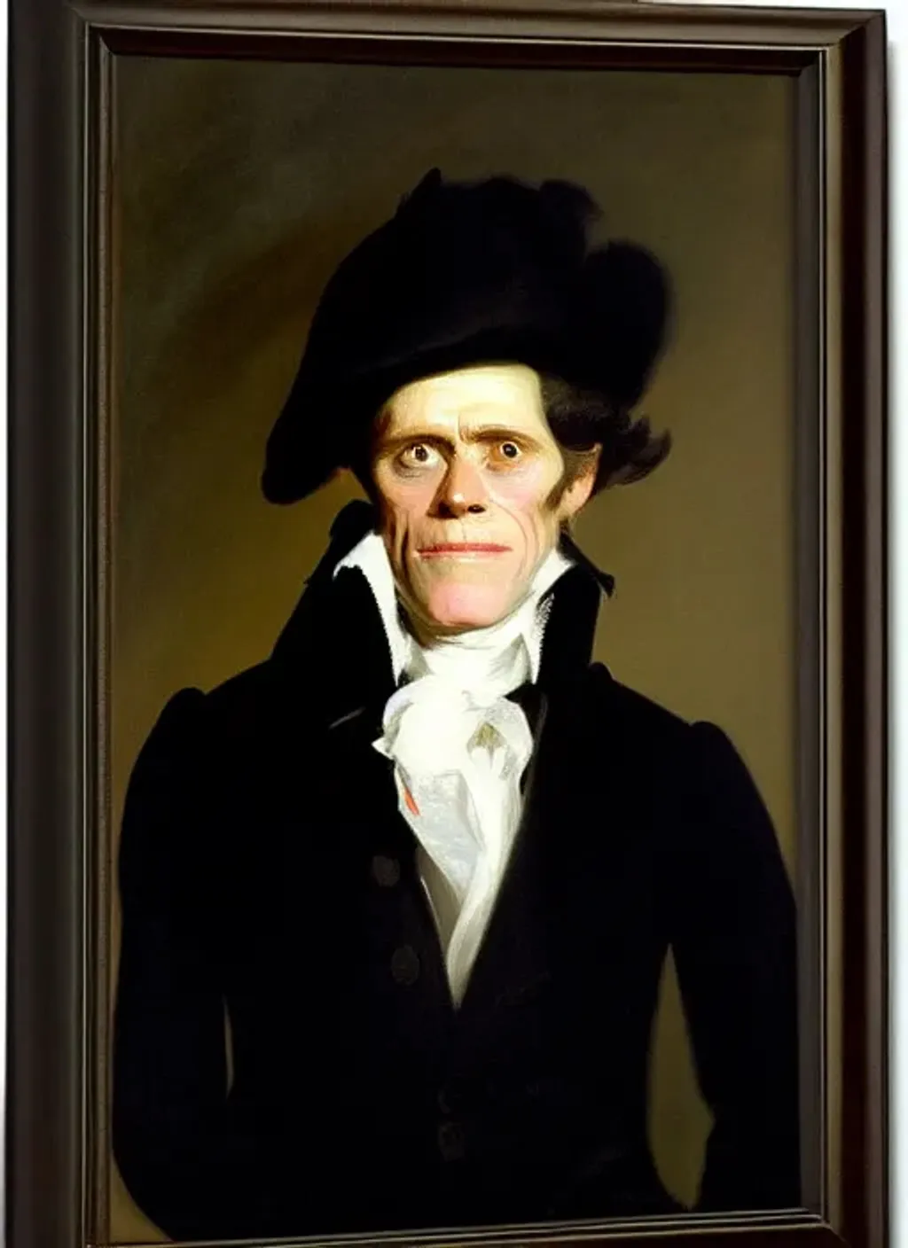 Prompt: Portrait of Willem Dafoe by Gilbert Stuart