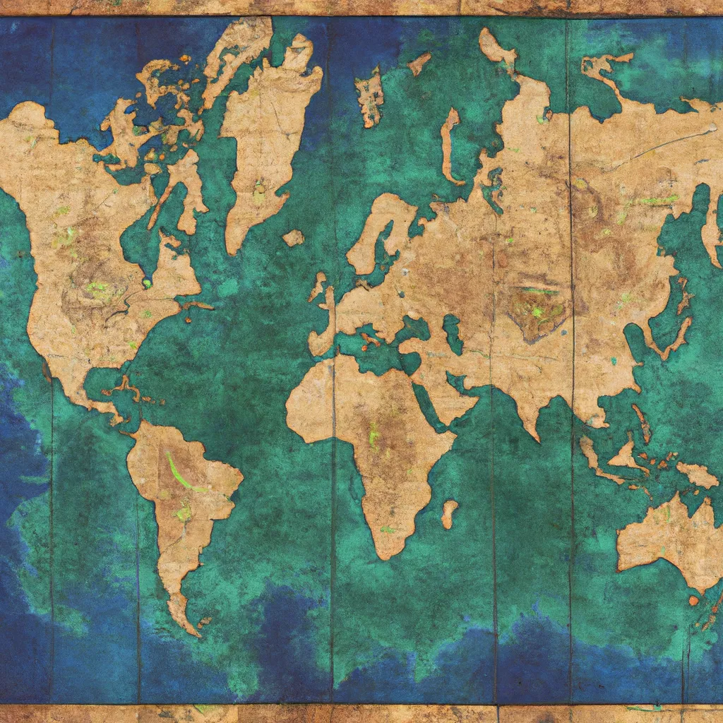 Prompt: a map of the earth