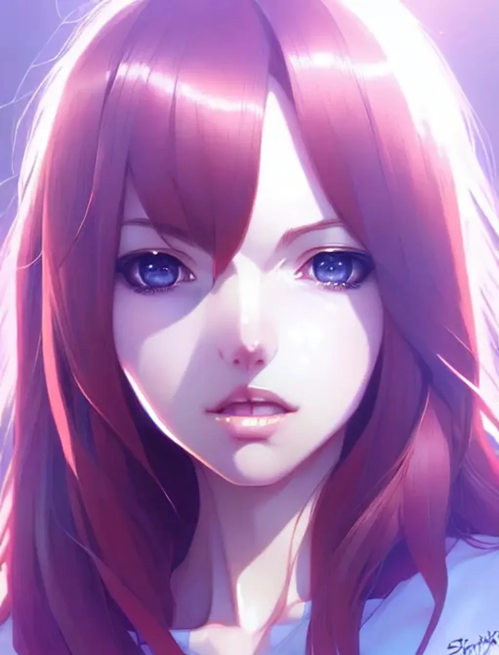 Prompt: Gorgeous girl, heavenly body, smooth soft skin, big dreamy eyes, beautiful intricate red colored hair, symmetrical, anime wide eyes, soft lighting, detailed face, by makoto shinkai, stanley artgerm lau, wlop, rossdraws