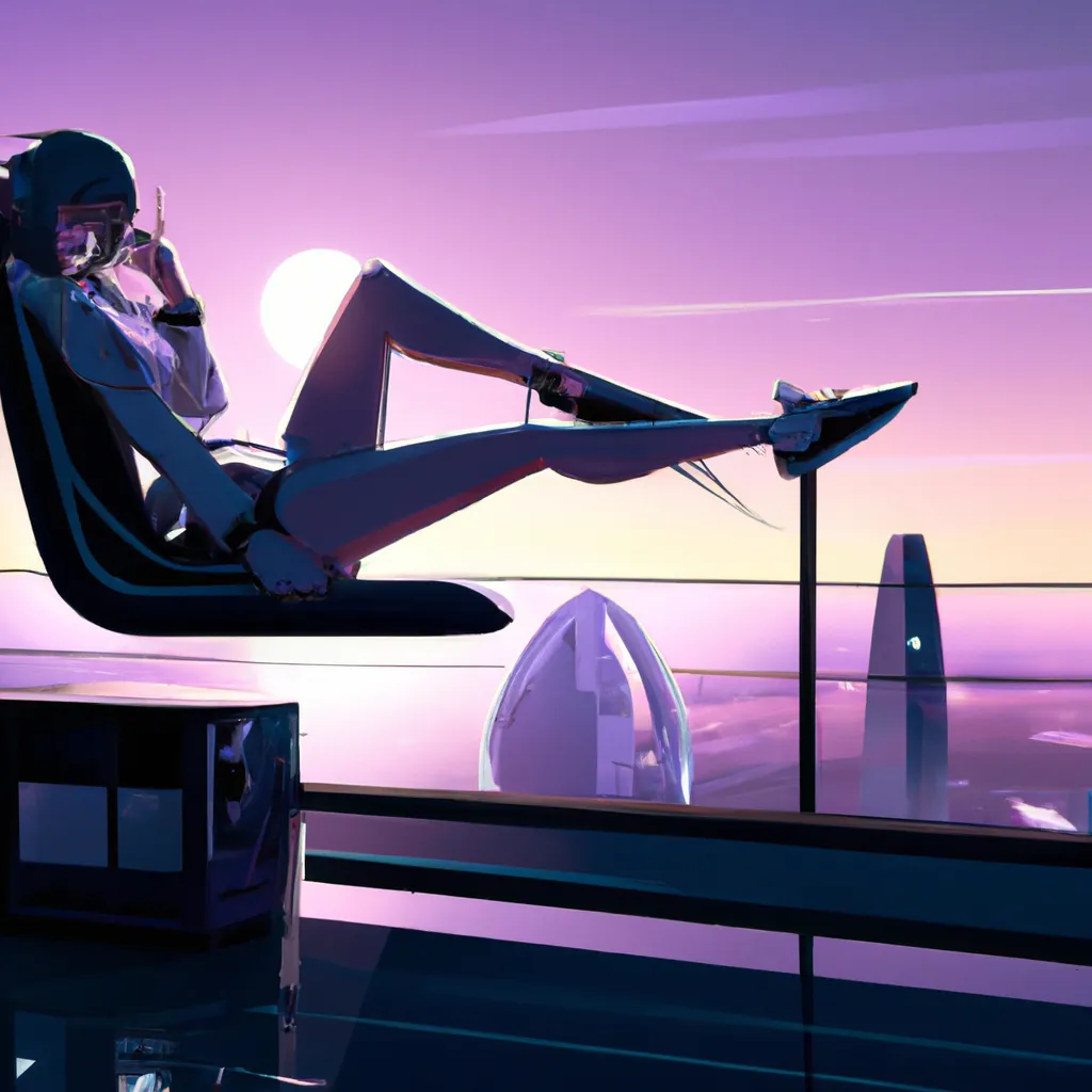 Prompt: Anime Art of a Woman Teacher sits on the table with legs on top of the basket, in the style of Cyberpunk edgerunners, trending in artstation, full hd, 8k, sharp focus, by netflix, crunchyroll