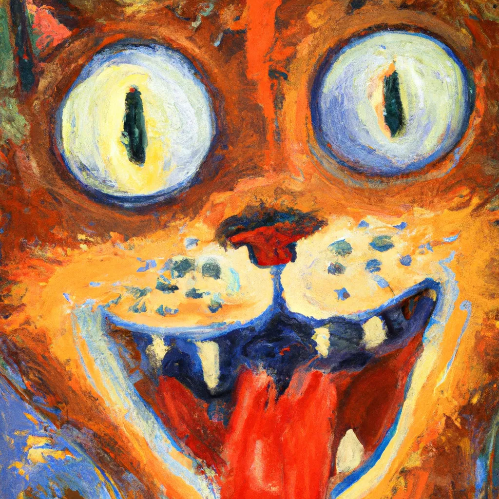Crazy cat, paint | OpenArt