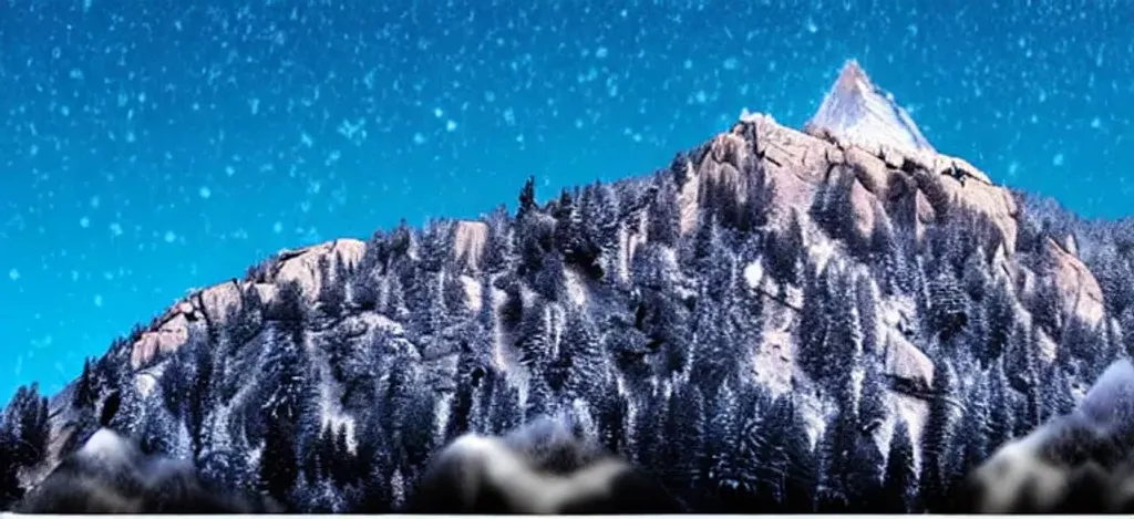 Prompt: make foundation of the mountain have more forest
