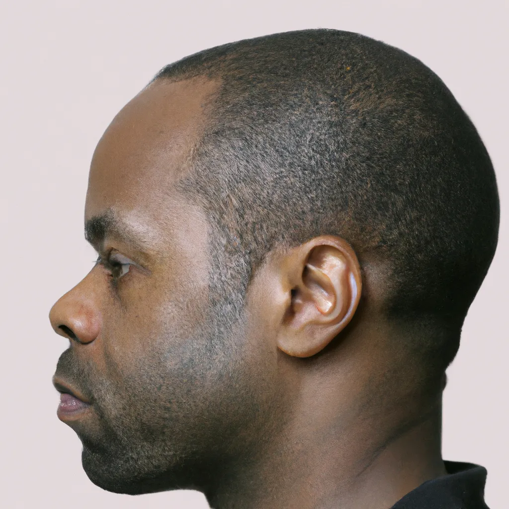 Prompt: Dulé Hill side profile mugshot