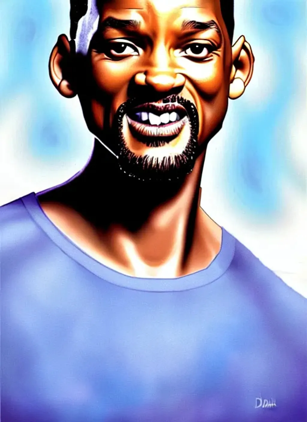 Prompt: Will Smith by Dave Dorman