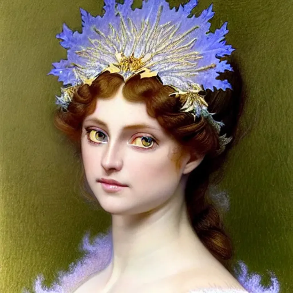 Prompt: (( woman cherub shapeshifter by Alan Lee, FRANZ XAVER WINTERHALTER , David Hockney,  )) (lynx-Influence) indigo cream mustard pine amber, silver photorealistic eyes, beautiful face, two beautiful hands, two beautiful arms, in  impeccable skin details, very healthy, galaxy hair, glowing translucent fractal ((snowflakes)) by ((Sybilla de Merian, John Berkey)) background theme (murmuration of icicles) made of shining translucent silicone, high index of refraction, bioluminescent (fractal spray of droplets) by ((Yayoi Kusama, Howard David Johnson)) airbrush, acrylic on paper, smokey sky, fBm clouds, sunlight and shadows,  cinematic, ultra realistic, sense of high spirits, global illumination, volumetric fog,  volumetric lighting, occlusion, Poser 128K UHD fractal, pi, fBm