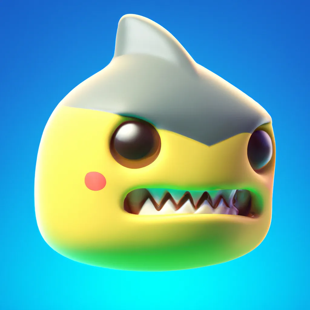 Prompt: 3d high detail render of a Kawaii lemon character which has shark features 