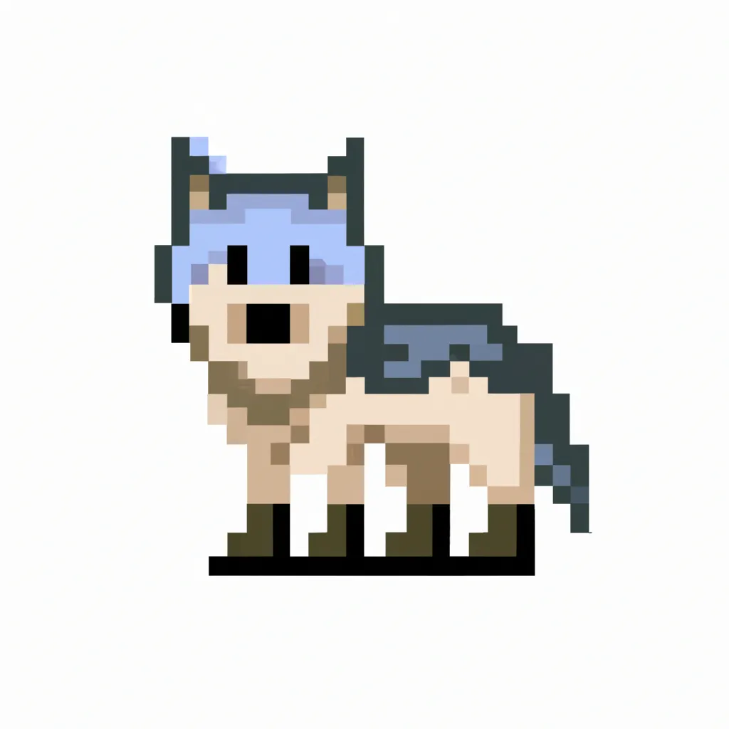 32x32 Pixel Wolf - Pixel_Dailies 1/10/23 by SamsonBarclay on