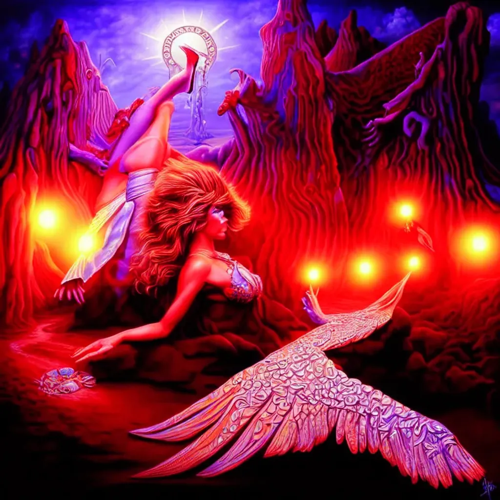 Prompt: 80's rock album cover,  fantasy, intricate, elegant, highly detailed, digital painting, light.