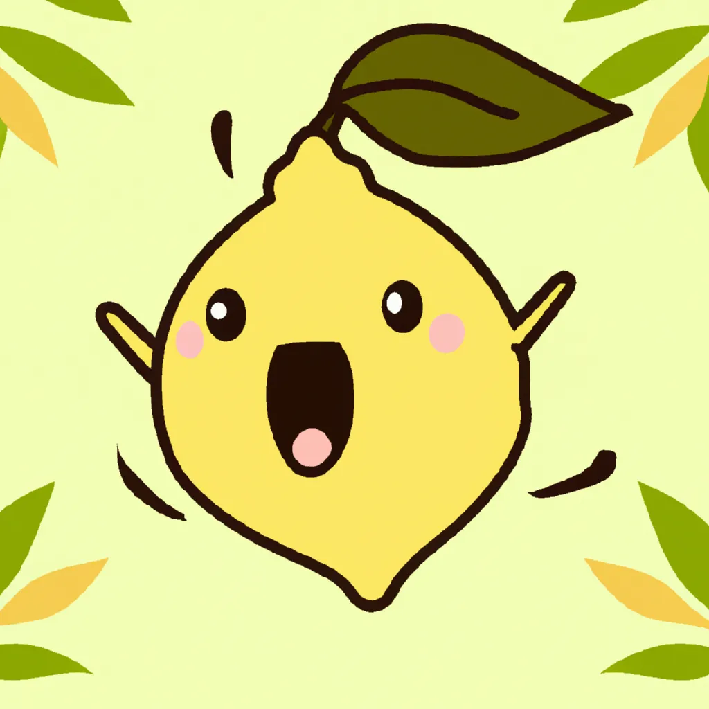 Prompt: An excited lemon in the style of studio ghibli, adorable character art, beautiful lemon background