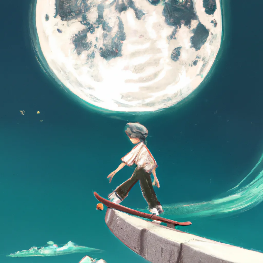 anime key visual of a little boy riding a skateboard