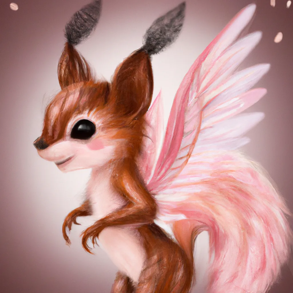 Prompt: cute fairy squirrel fantasy art