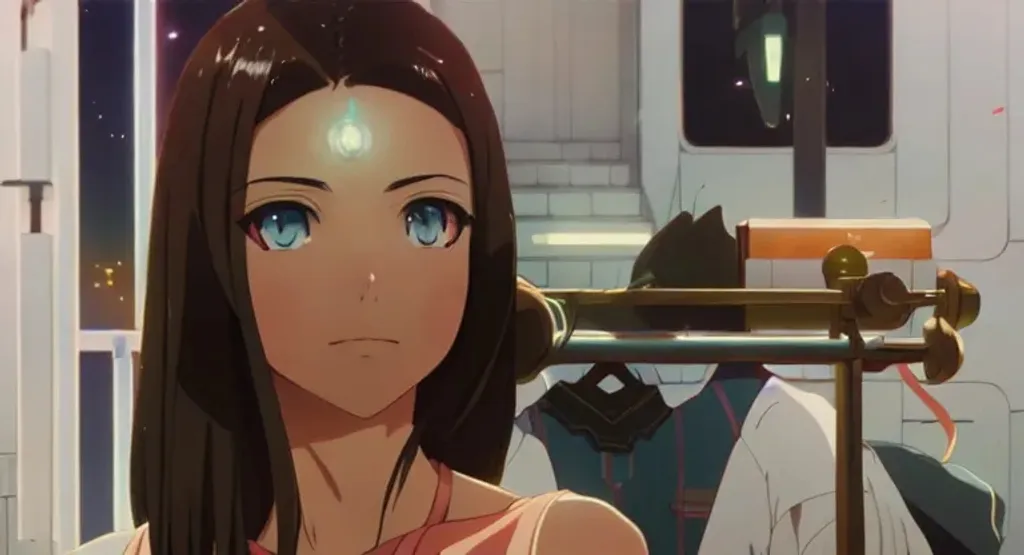 Prompt: a girl, epic composition, colorful, fine details, detailed face, beautiful, anime drawing, anime, masterpiece, award winning, art by makoto shinkai