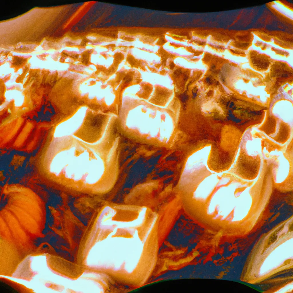 Prompt: Heavily distorted 1993 disposable camera photograph of hundreds of jack-o-lanterns littering a American home 