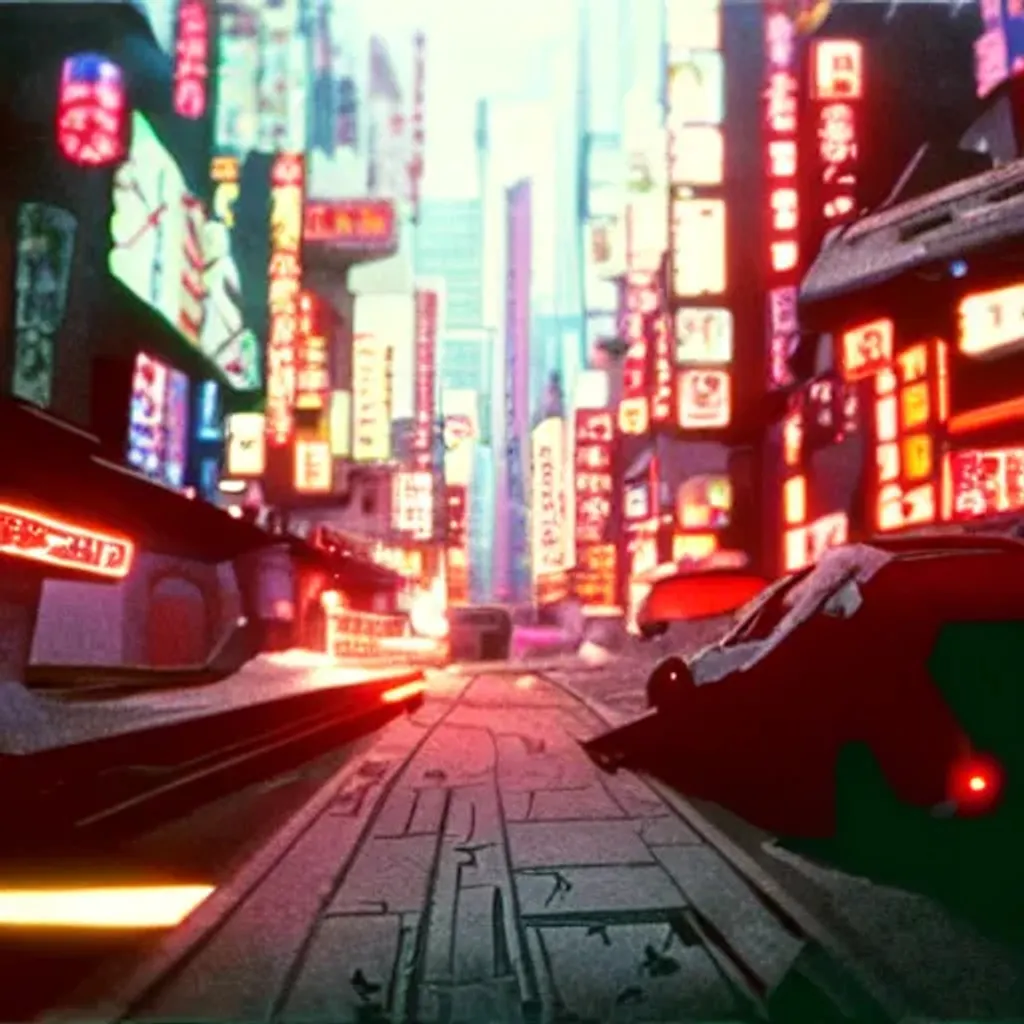 cyberpunk street view, film still from japanese, Stable Diffusion