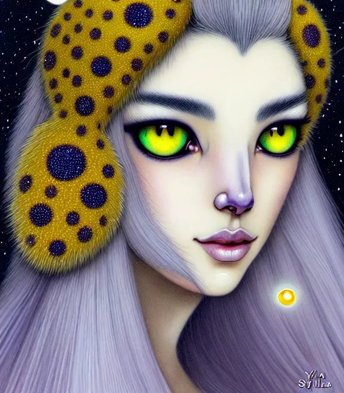 (( womancat shapeshifter)) indigo cream mustard pin... OpenArt