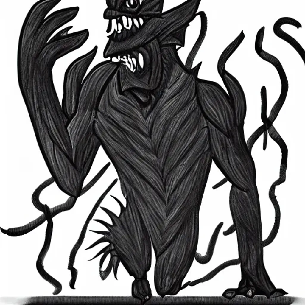 Prompt: draw a monster coming out of a laptop screen
