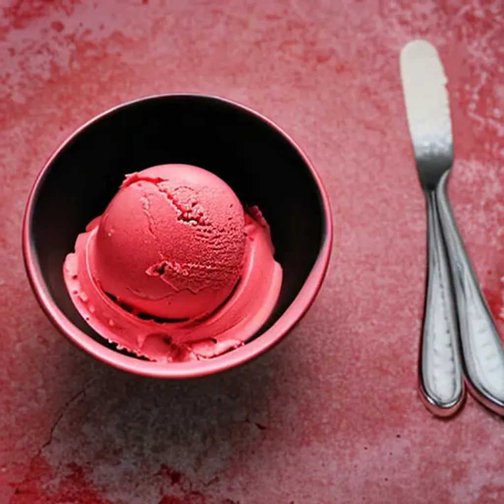 Prompt: red ice cream