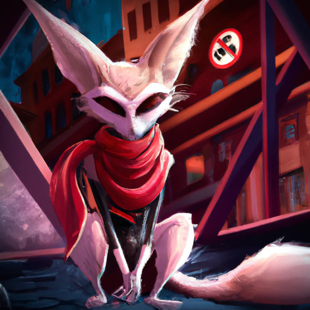 Prompt: masterpiece ultra realistic illustration of a chic awesome anthropomorphic Fennec facing towards the camera with swagger,cool pose,red spider lilies,eclipse,dramatic,cinematic, ambient,unreal engine 5, cyberpunk, sci-fi fantasy. in the style of wlop, rossdraws,artstation trending,award winning,