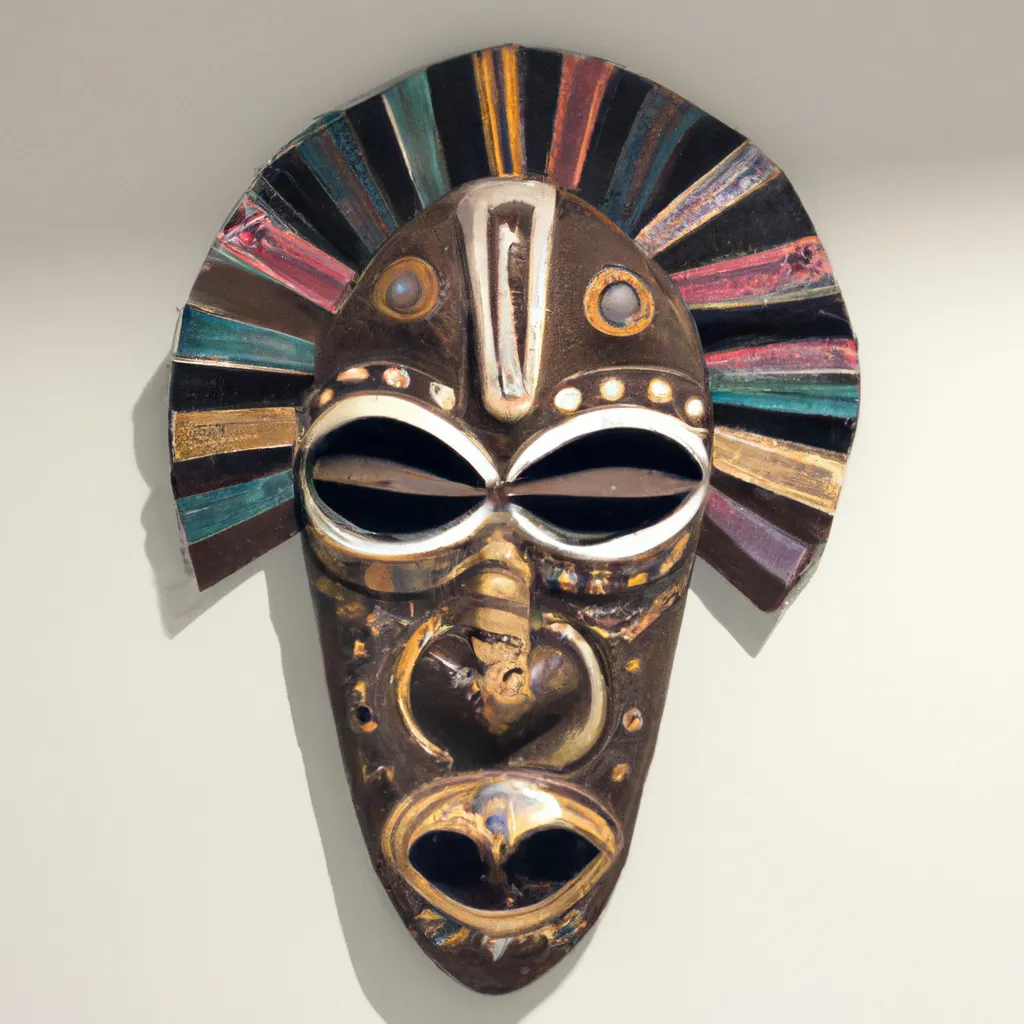 Prompt: African Tribal Mask, by Brook Hsu