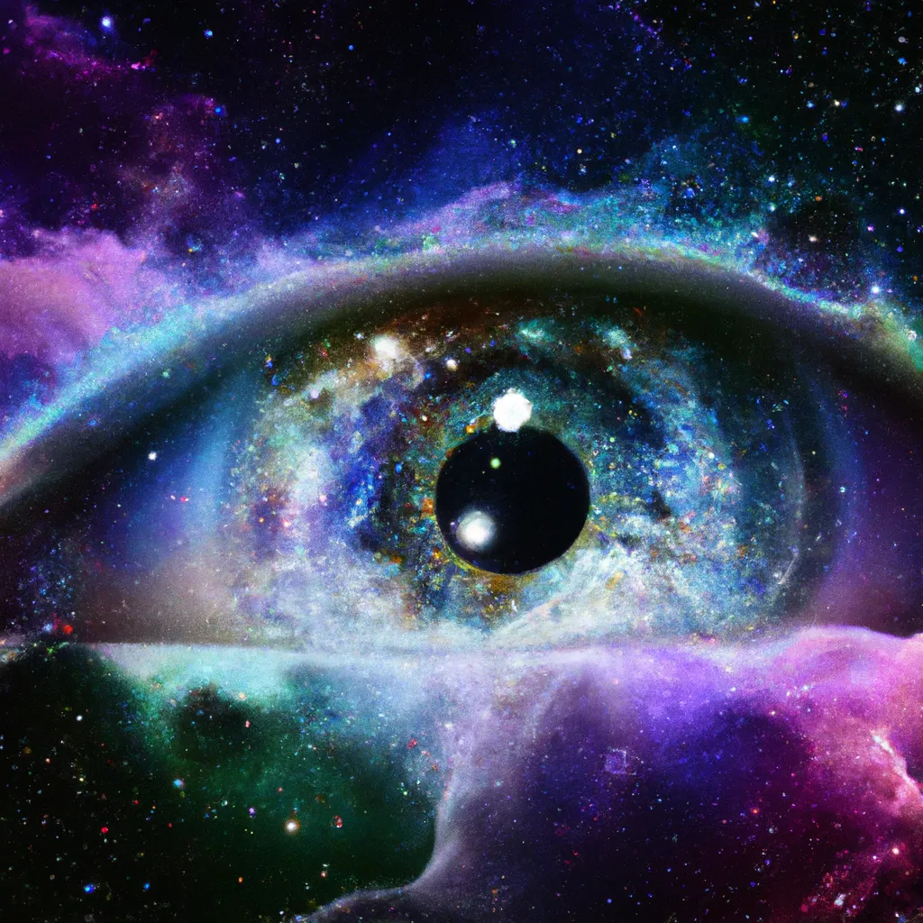 Prompt: hyperrealistic human eye full of galaxies, stars, nebula, in the style of futurism, futurism surreal eye art, rich vivid colors, professional composition, award-winning matte painting, 32k poster art, HSV, shot on a Nikon Z9, 