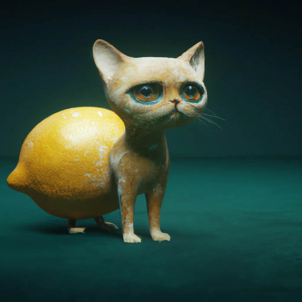 Prompt: lemon as a cat, redshift render, artstation trending, arcane