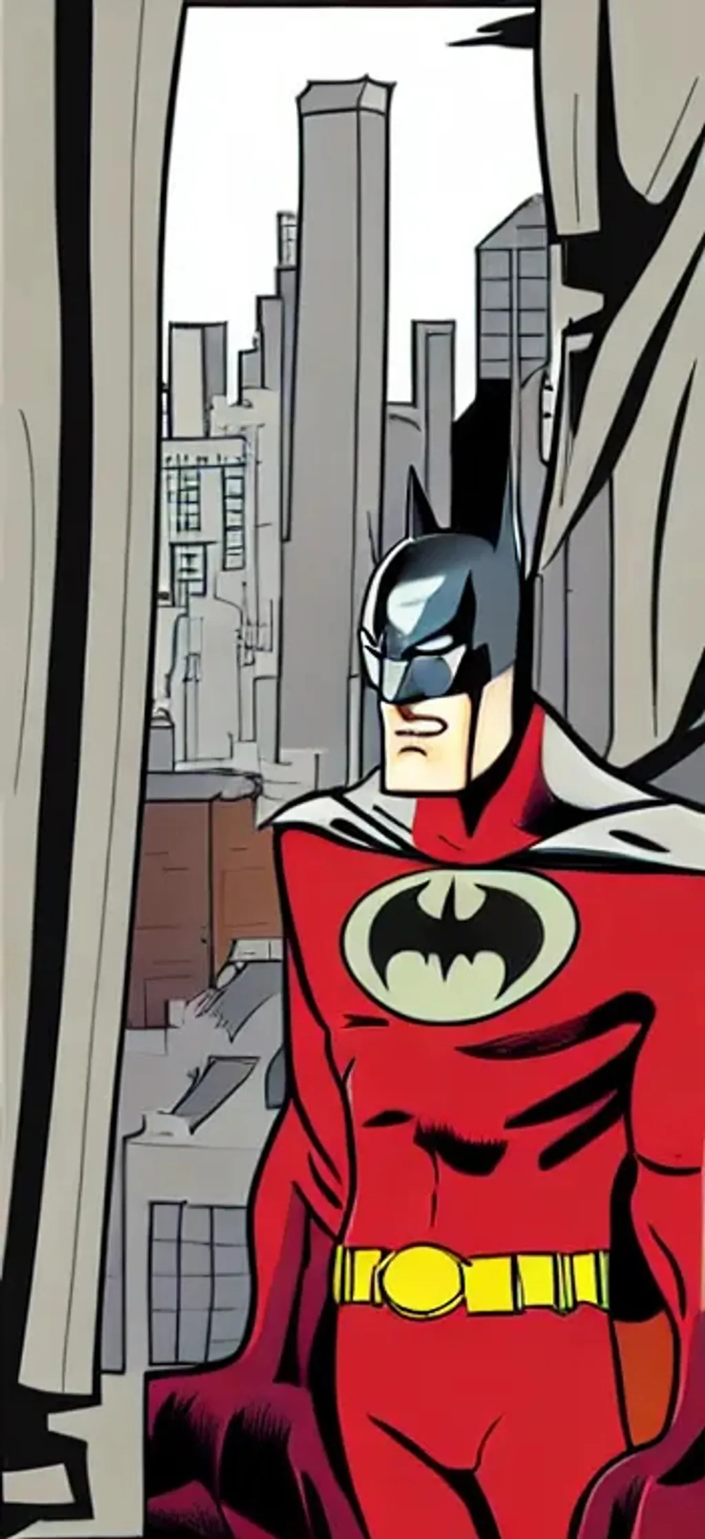 Prompt: batman, cartoon, comic cover
