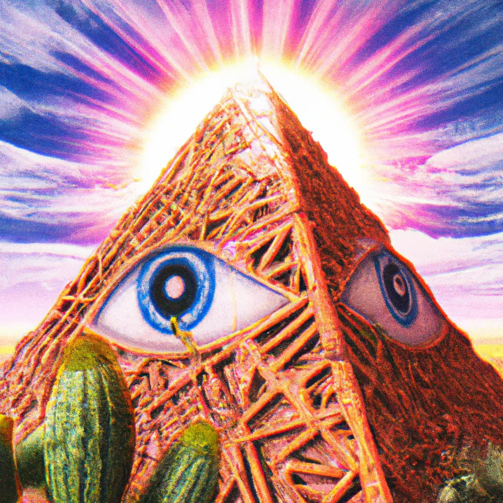 detailed 90s aesthetic Illuminati pyramid eye highly... | OpenArt