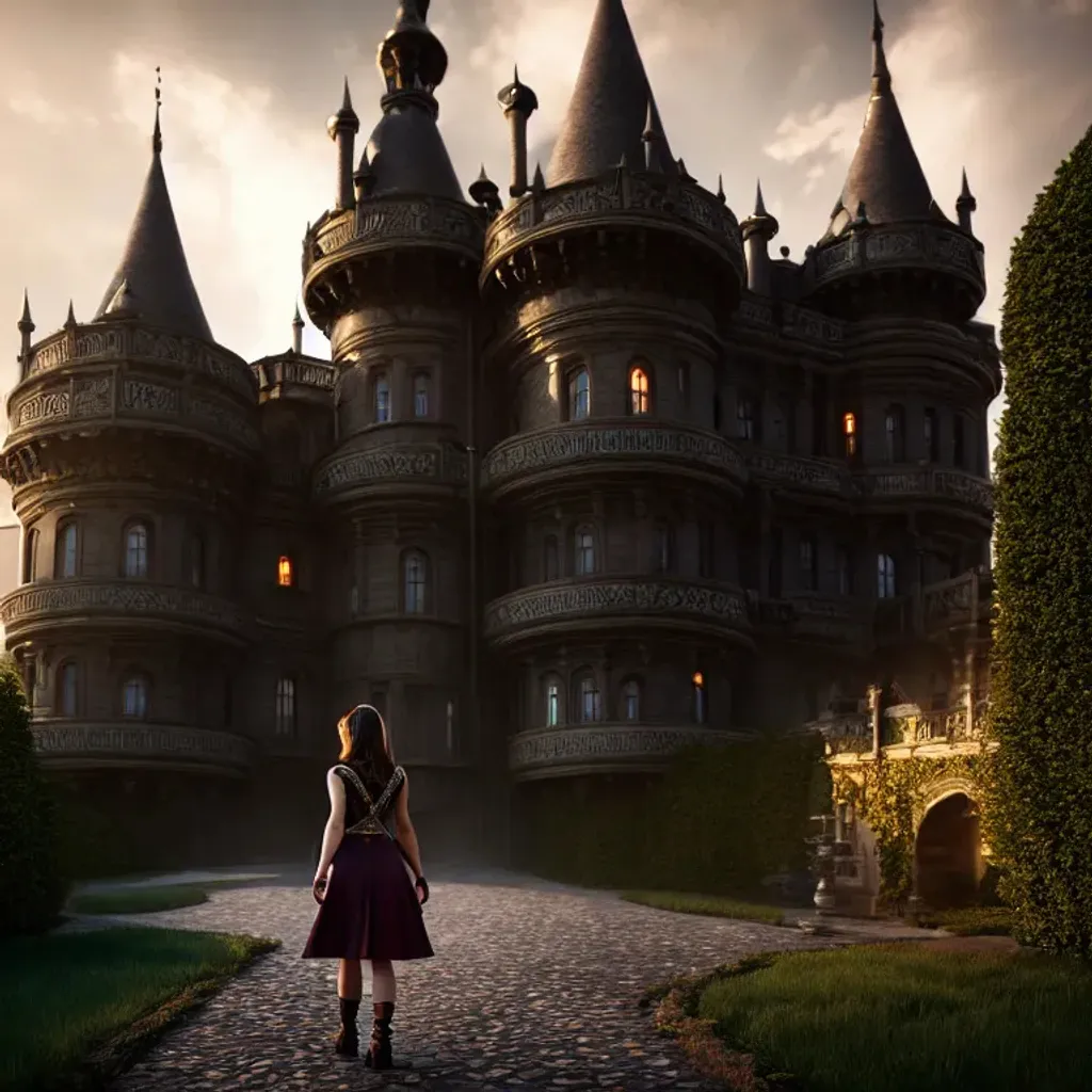 Prompt: a girl standing in a castle, cinematic lighting, establishing shot, extremely high detail, photo realistic, cinematic lighting, highly detailed, hyper realistic, dark atmosphere, unreal engine, 4k, 8k, realistic, attention to detail, high quality, lifelike render