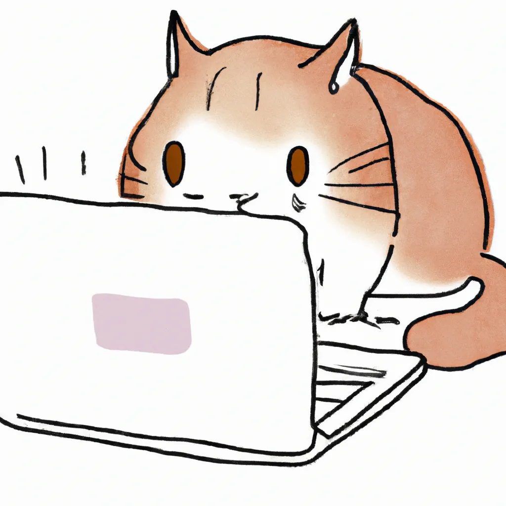 Prompt: a cat playing a computer