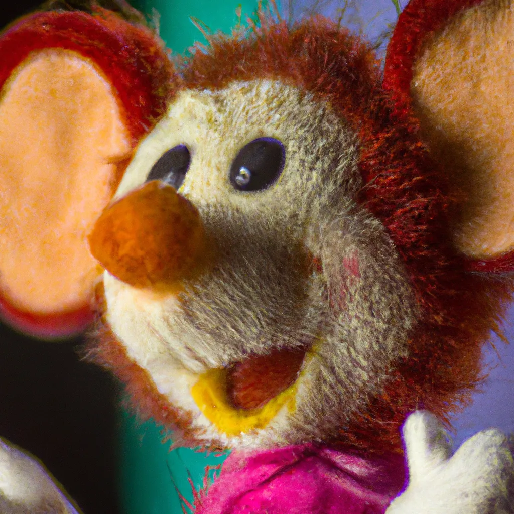 Prompt: Mickey Mouse in the Muppets, photo 100mm