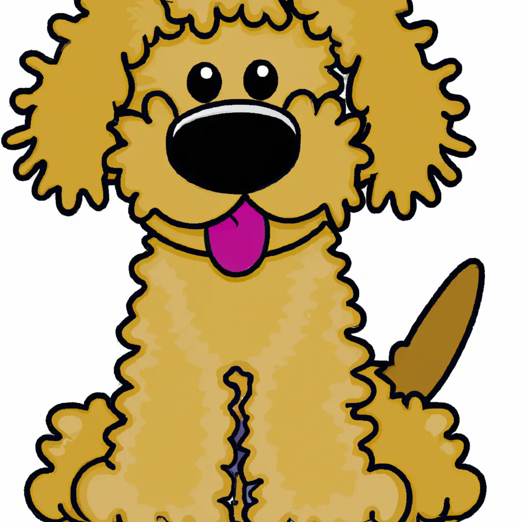 Prompt: Cartoon goldendoodle