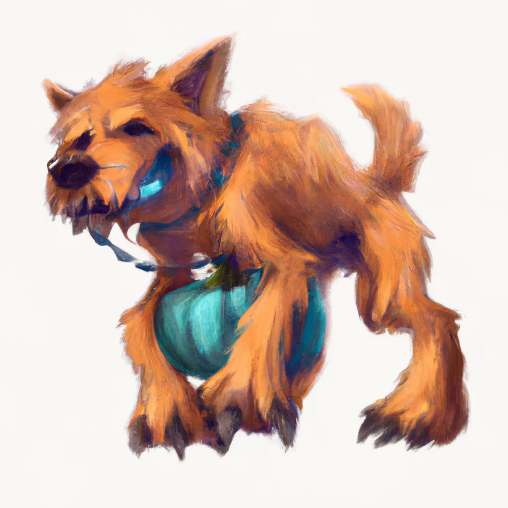 Prompt: carnage pumpkin dog-like creature, digital painting