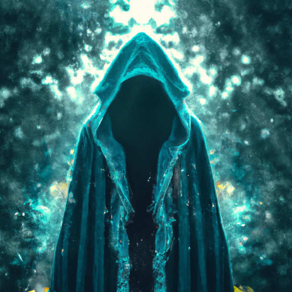 Prompt: A Magical portal inside of a hooded cloak