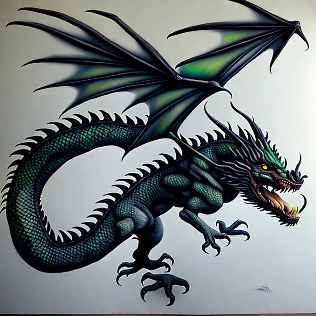 Prompt: hyper-realistic dragon