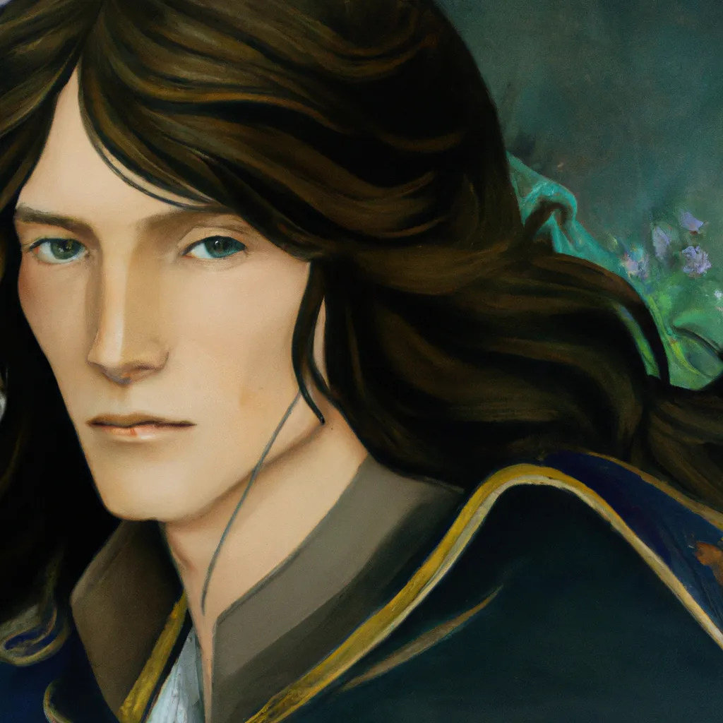 Prompt: portrait painting of young handsome beautiful paladin elf!! man with long! wavy dark hair and blue eyes in his 2 0 s named taehyung minjun james fighting a group of goblins, pale, wearing armor!, modest, elegant, cute, delicate, soft facial features, art by alphonse mucha, vincent van gogh, egon schiele,