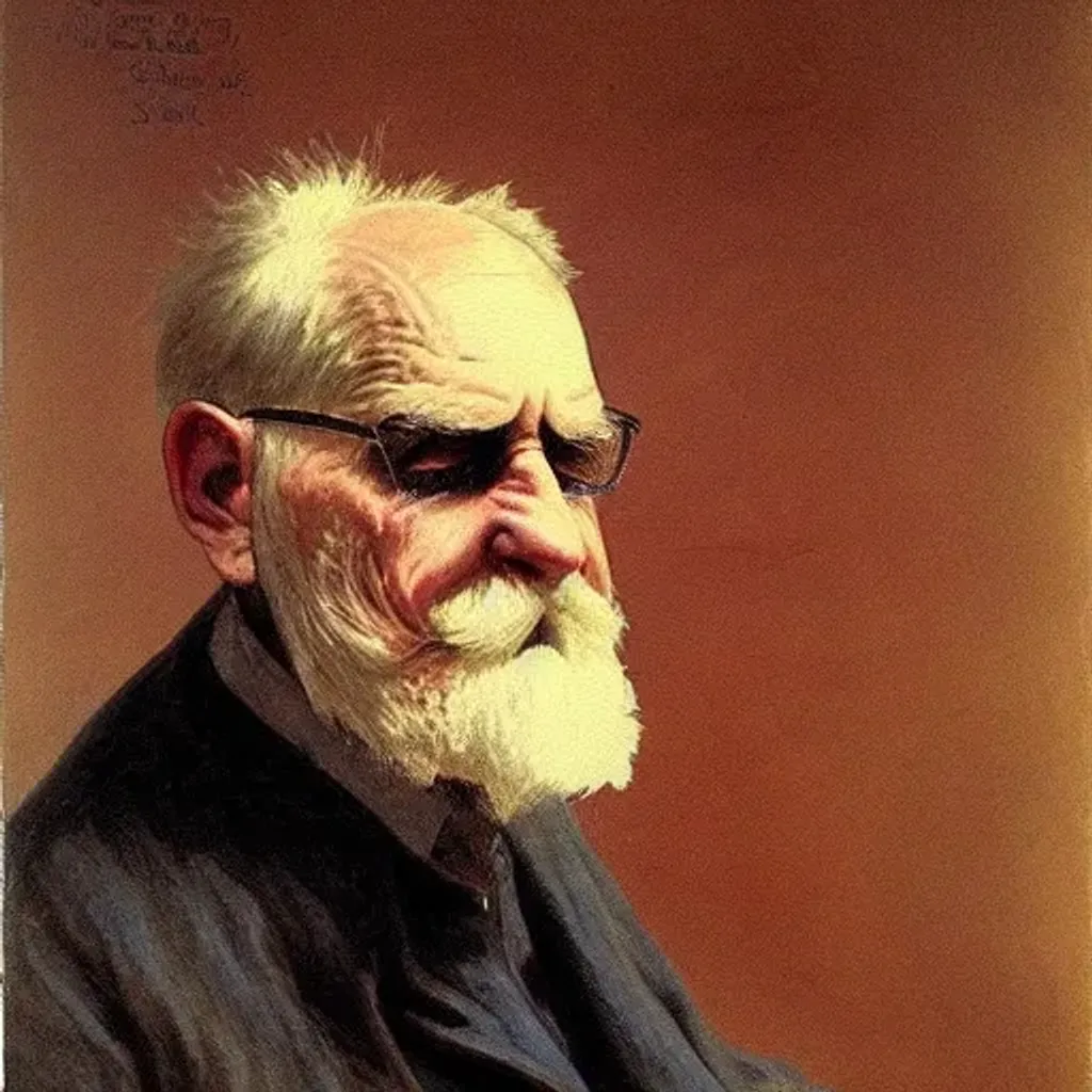 painting of a cool old man 1897 dramatic | OpenArt