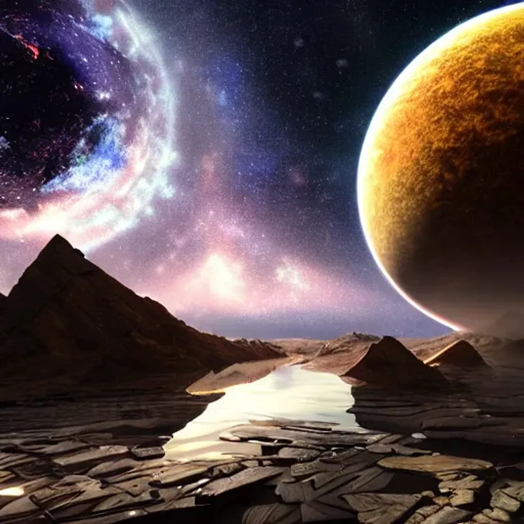 Prompt: trillions of years in a galaxy where there are many planets and a universal mind, 8k, art station, highly detailed, octane render, unreal engine, cinematic lighting, sharp focus, real photo, cinematic, ultra detail, realism, volumetric lighting, hyperrealistic, epic lighting, raytracing, extreme detail